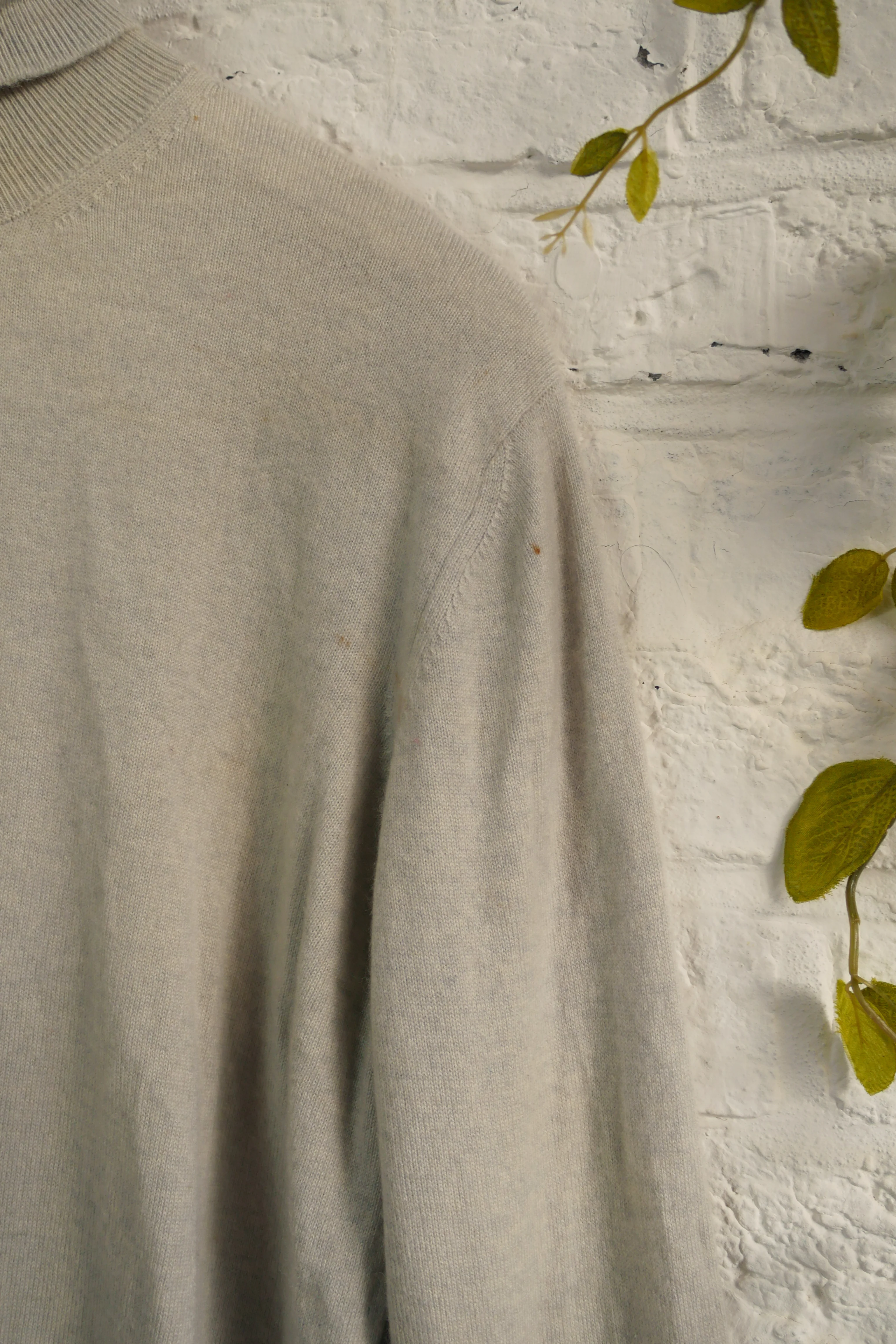 SALE | Vintage Cashmere Roll Neck Jumper in Dewdrop Green - Size XXL - Image 3