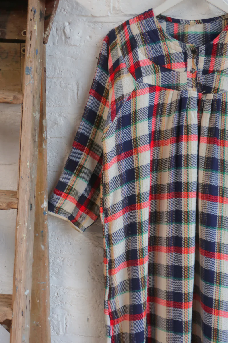 Vintage Dress - Picnic Blanket Check - Size M/L - Image 2