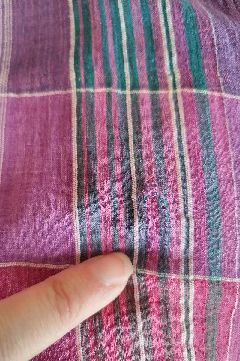 Vintage 70s Smocked Sundress - Lavender Rose Check - Size S/M - Image 4