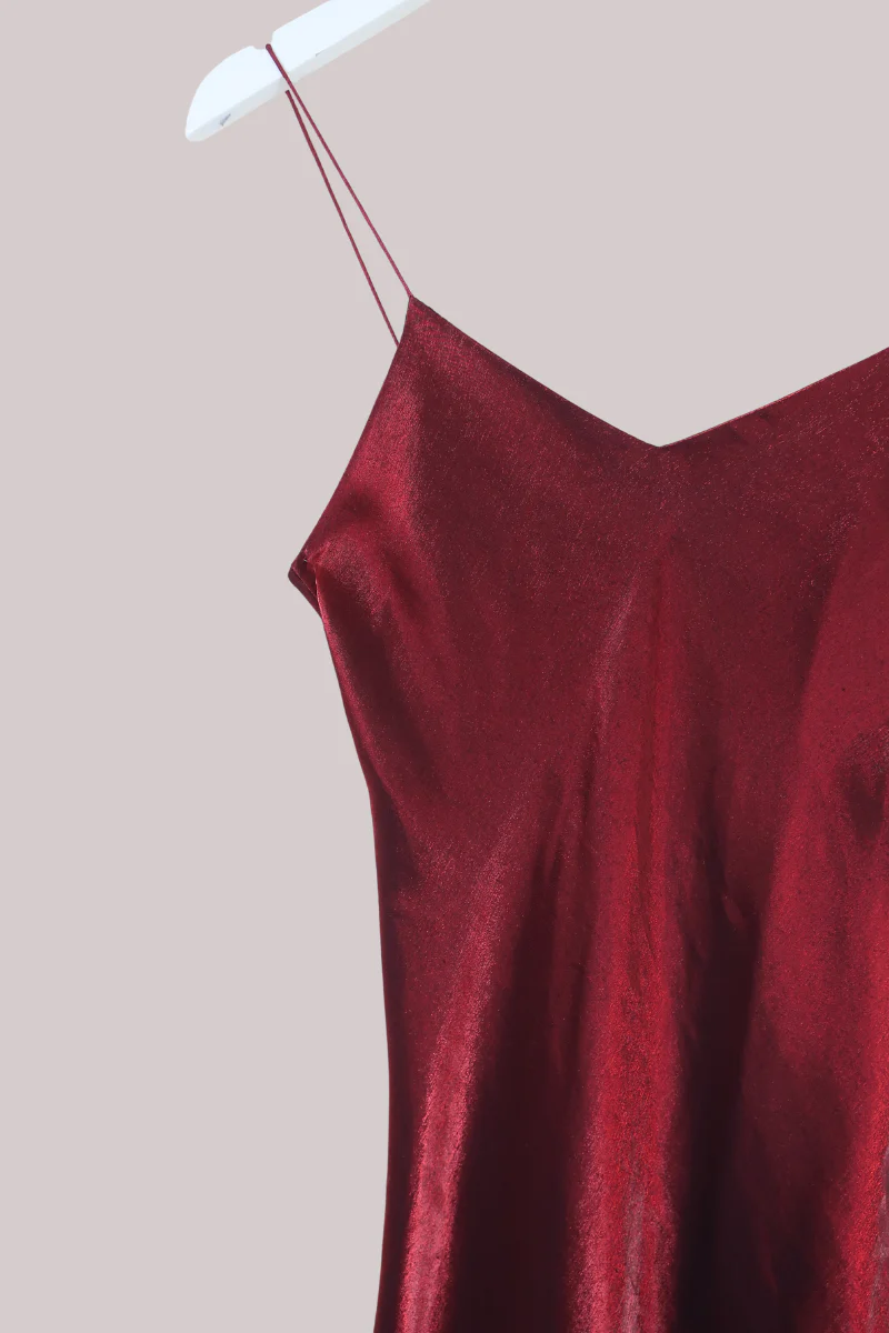 Vintage Dress - Wine Stain - Size XS - Image 2