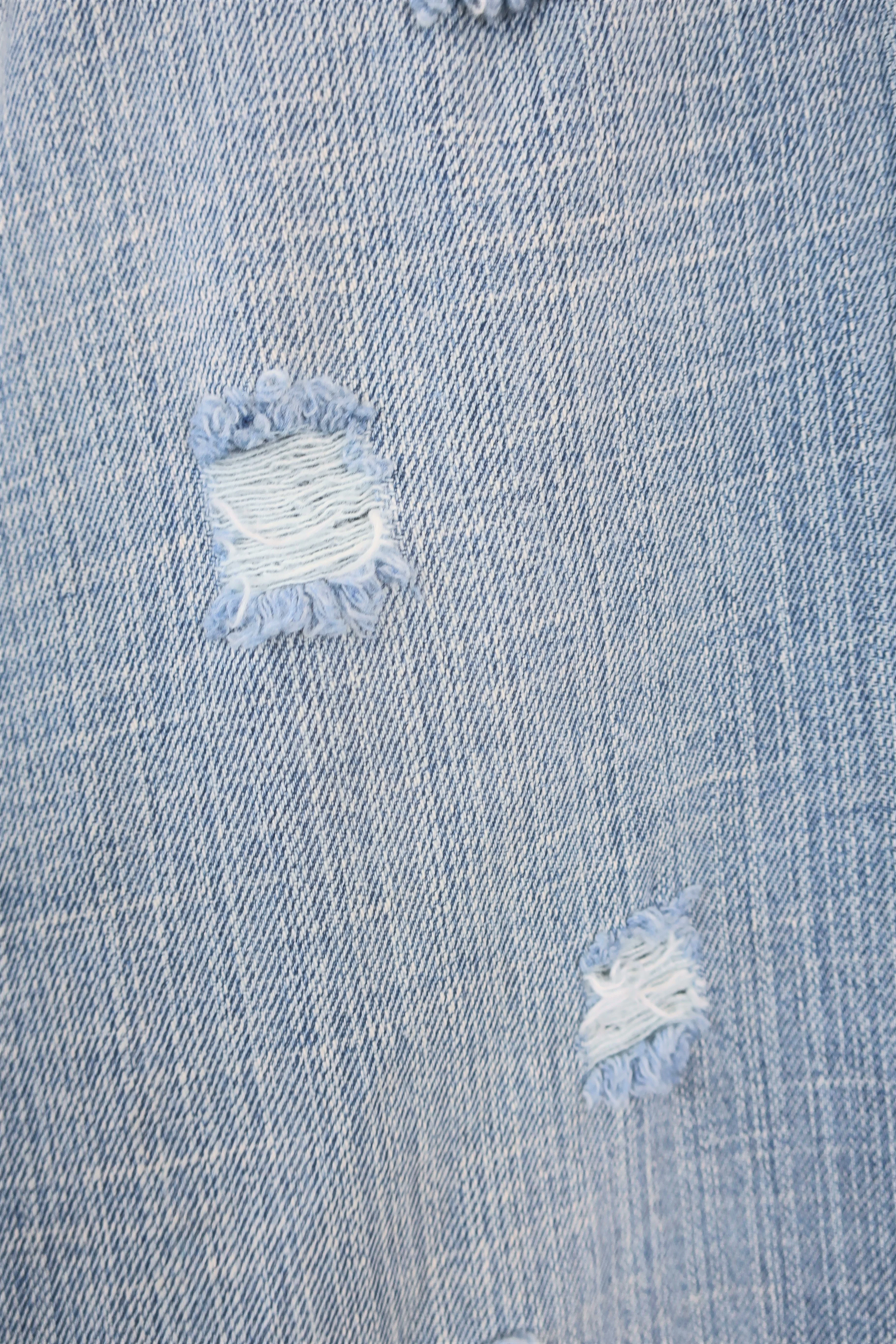 Vintage Flared Jeans - Stone Wash Blue with Distressing - Size S - Image 6