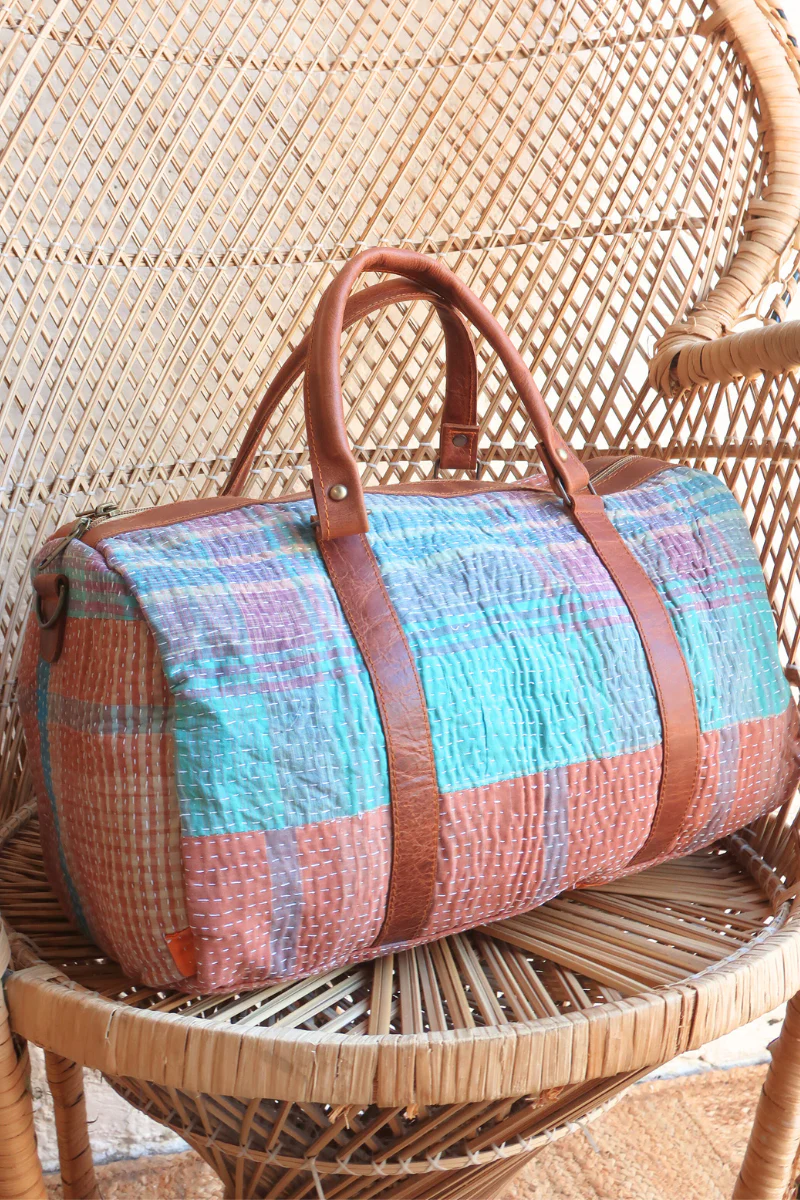 Vintage Kantha Holdall Bag in Amalfi & Morocco Patchwork