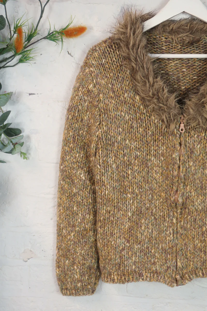 Vintage Knit Cardigan - 90s Scarecrow - Size M - Image 2