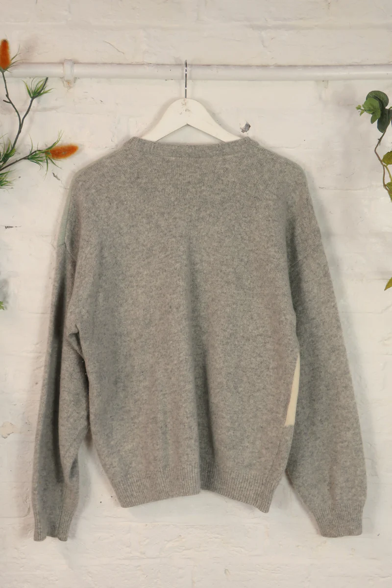 Vintage Knit Jumper - Ski Cartoon - Size L - Image 3