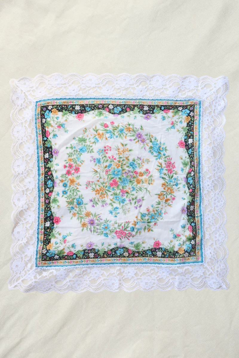 Vintage Lace Scarf in Wildflower Picnic - Image 3