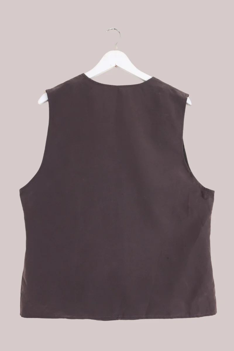 Vintage Paul Mausner Dove Grey Waistcoat - Size L - Image 3