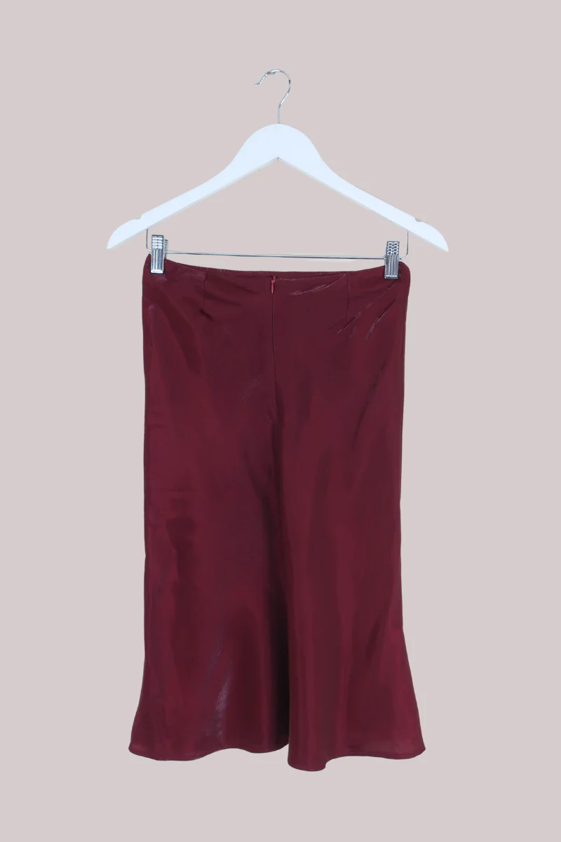 Vintage Skirt - Iridescent Maroon - Size XXS - Image 3