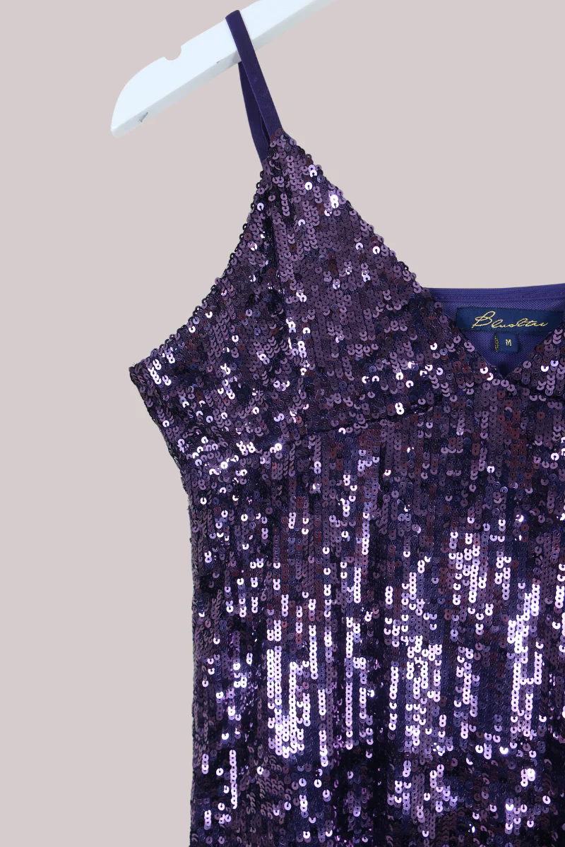 Vintage Top - Amethyst Sequins - Size S/M - Image 2
