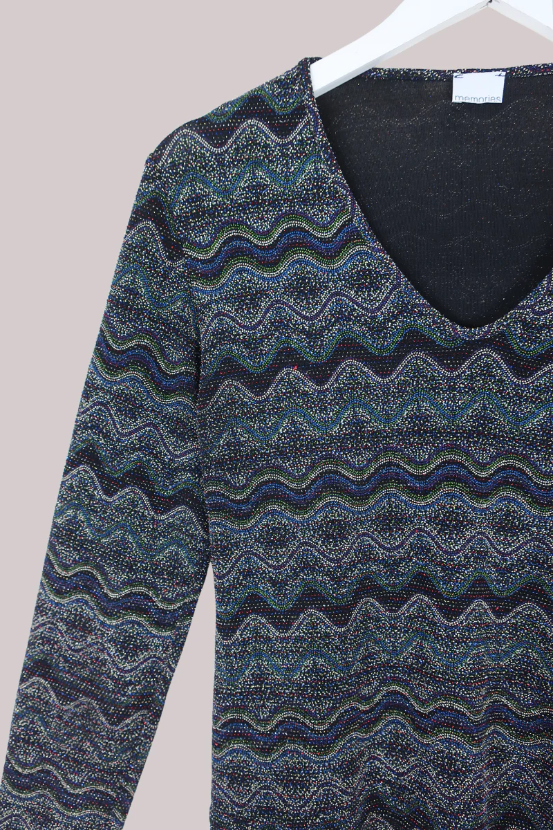 Vintage Top - Disco Shimmer - Size L - Image 2
