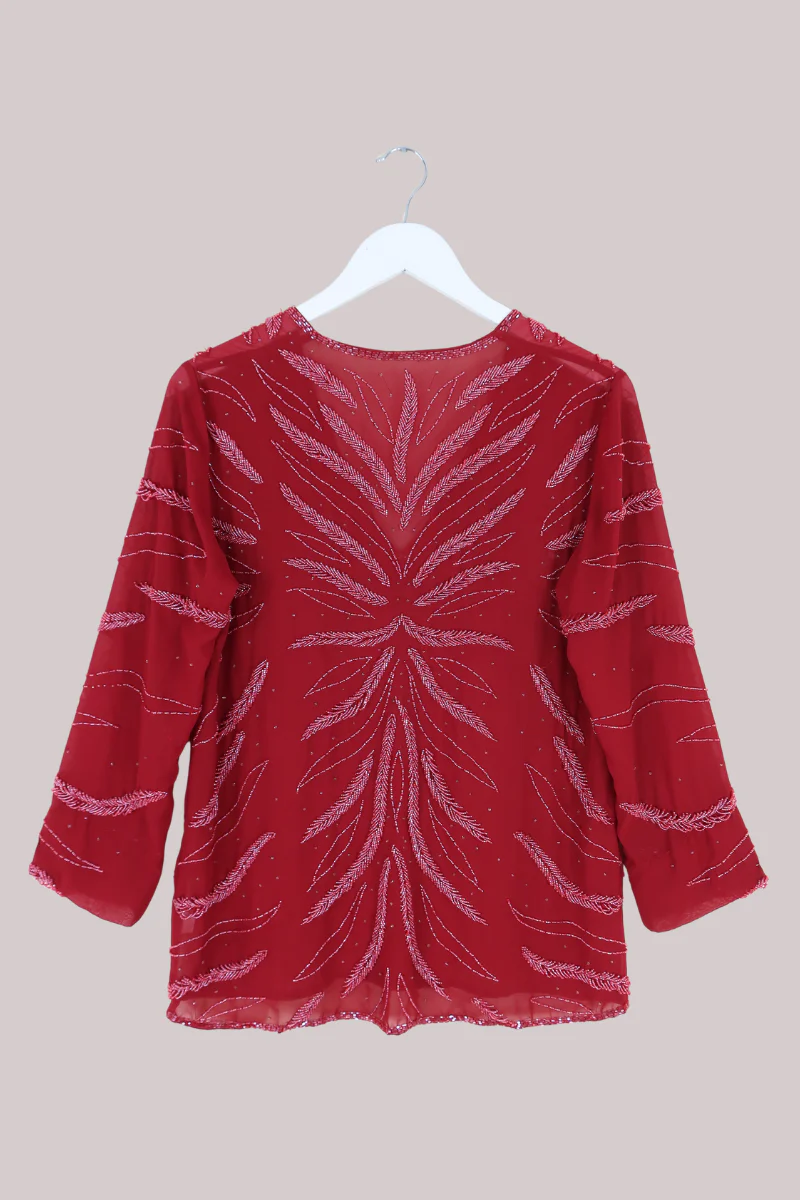 Vintage Top - Garnet Vines - Size M/L - Image 3