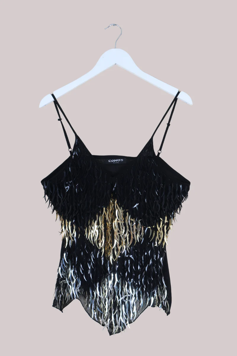 Vintage Top - Metallic Cami - Size XL