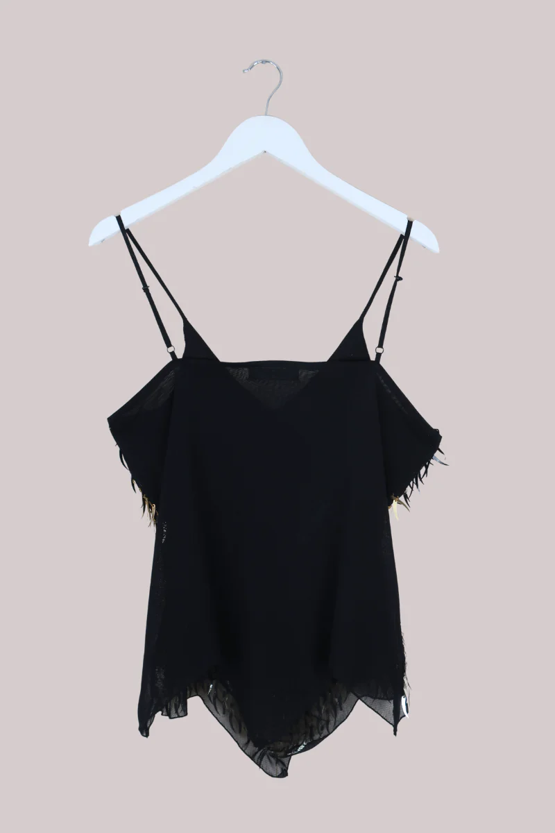 Vintage Top - Metallic Cami - Size XL - Image 3