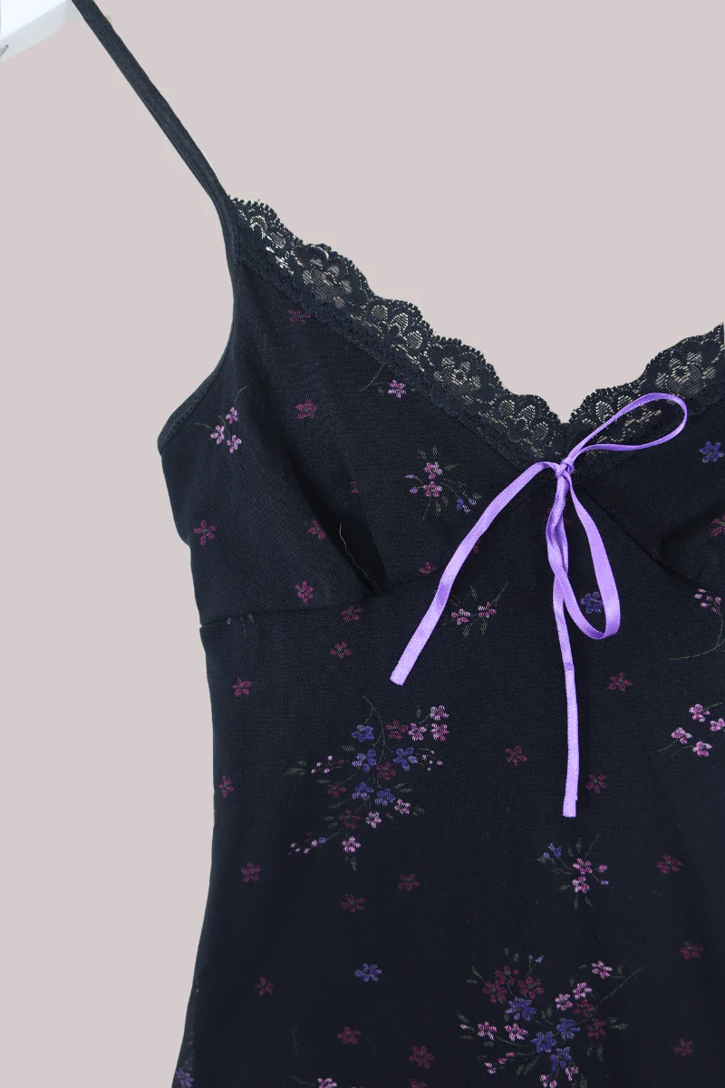 Vintage Top - Midnight Violets - Size XXS - Image 2