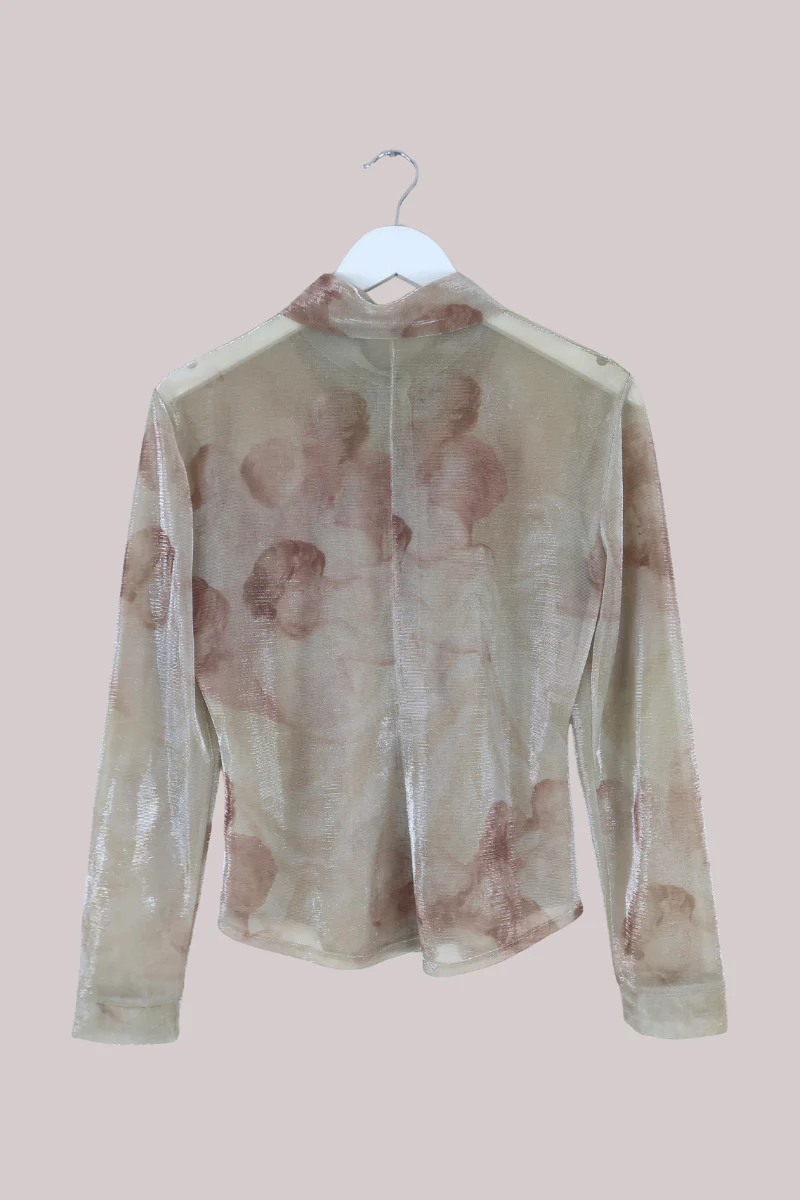 Vintage Top - Pearlescent Beige - Size L - Image 3