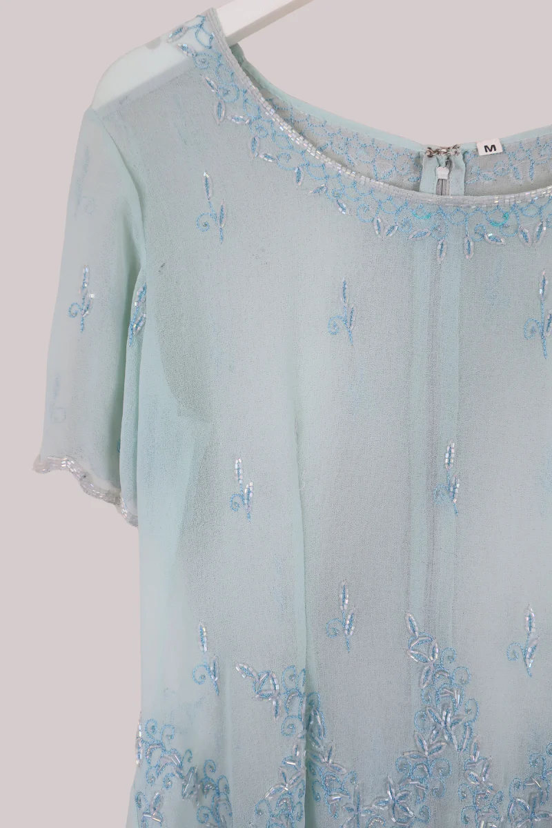 Vintage Top - Snowflake Blue - Size M/L - Image 2