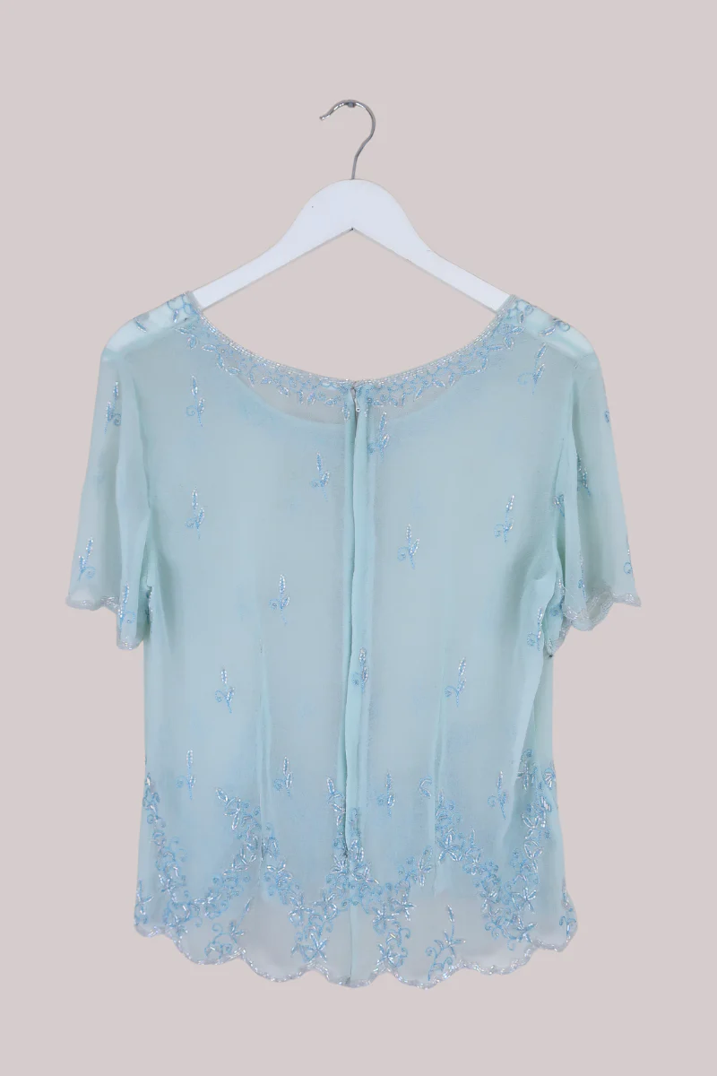 Vintage Top - Snowflake Blue - Size M/L - Image 3