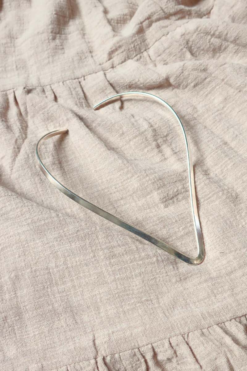 Wishbone Torque Necklace in Silver